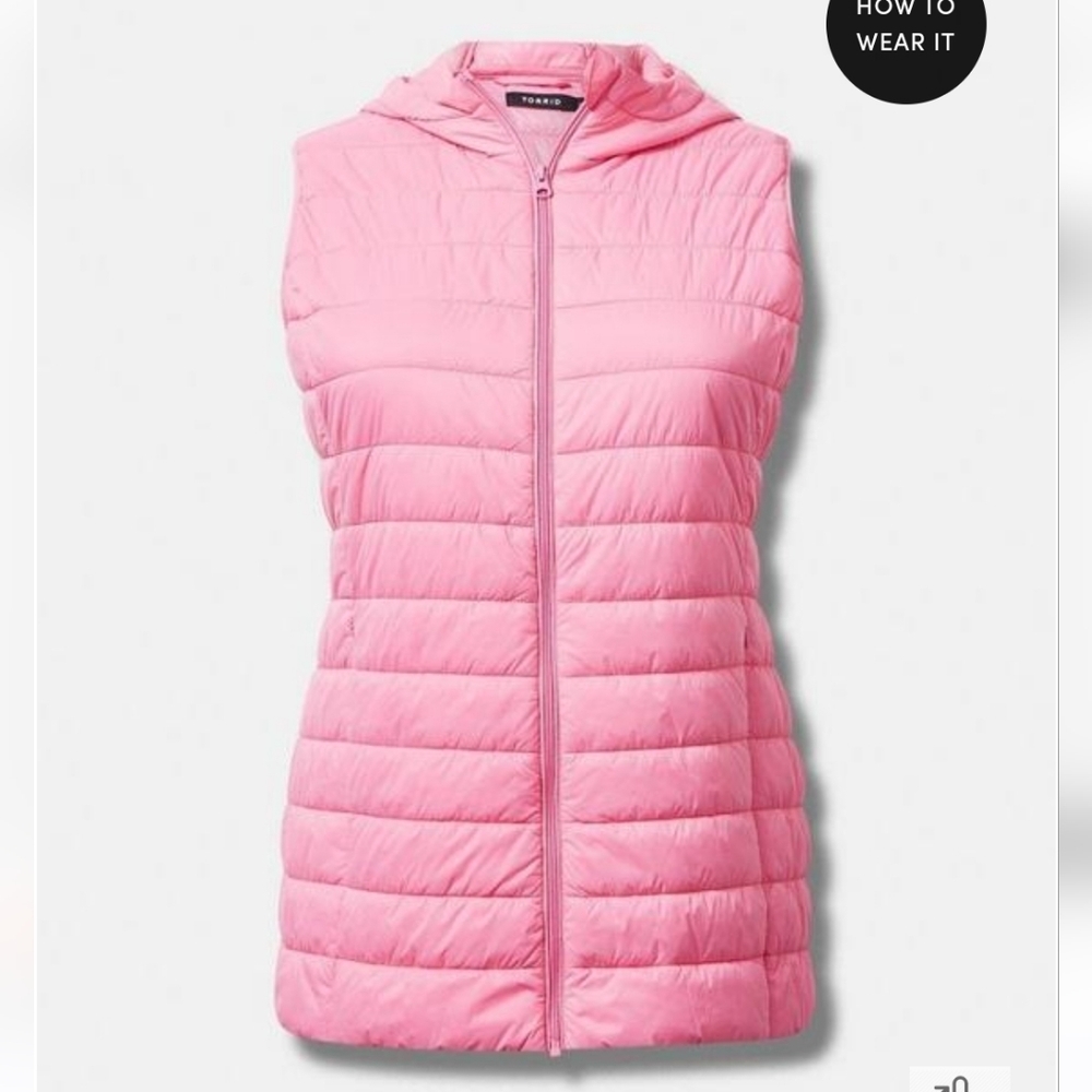 🆕️💗 3X PINK LIGHTWEIGHT PACKABLE PUFFER VEST💗